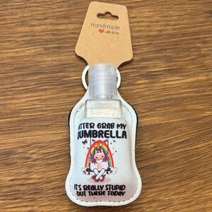 Handmade Rainbow Print Hand Sanitizer Holder